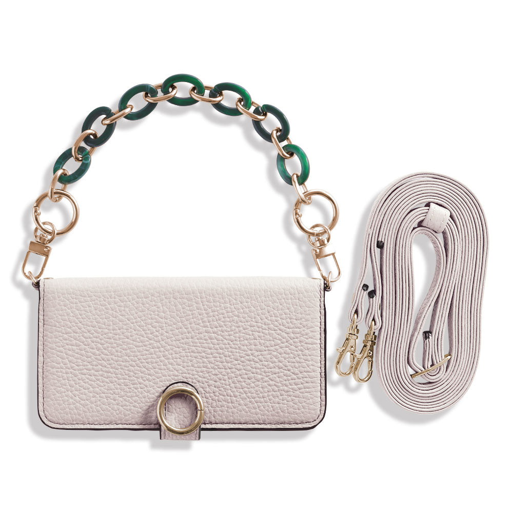 Genuine leather 32 colors Italian shrink leather hand strap & shoulder strap included notebook-style case (with belt) AQUOS series