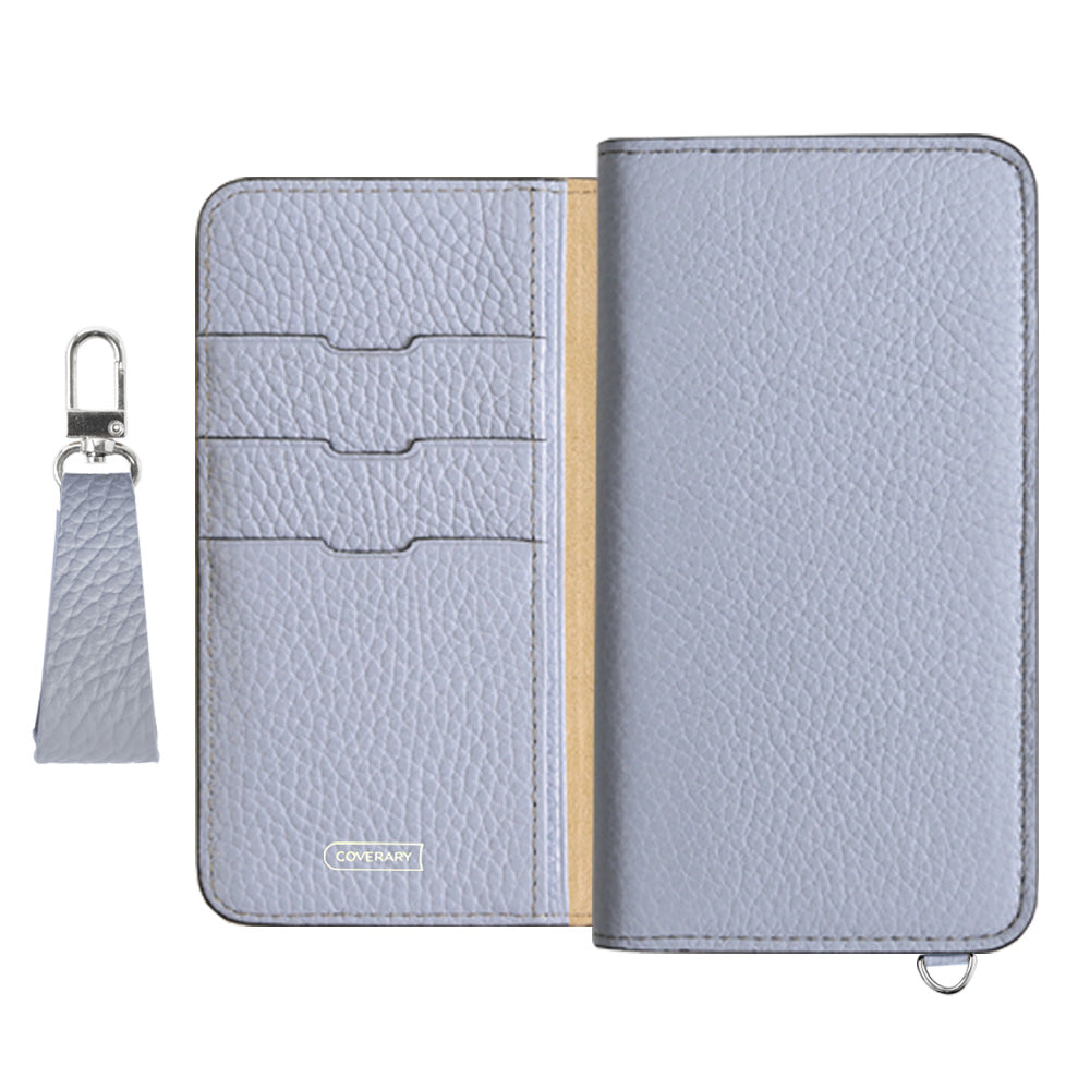 Genuine leather 32 colors Italian shrink leather with finger strap notebook-style case