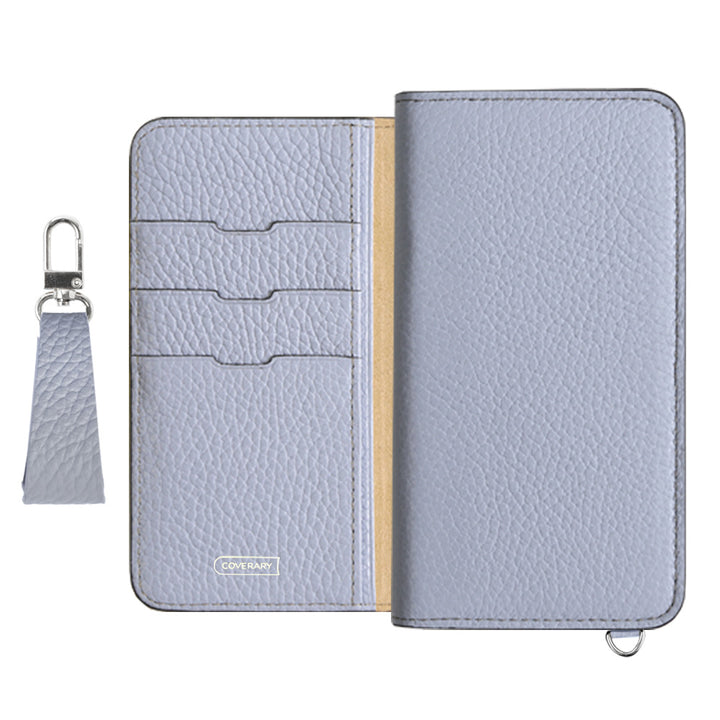 Genuine leather 32 colors Italian shrink leather with finger strap notebook-style case