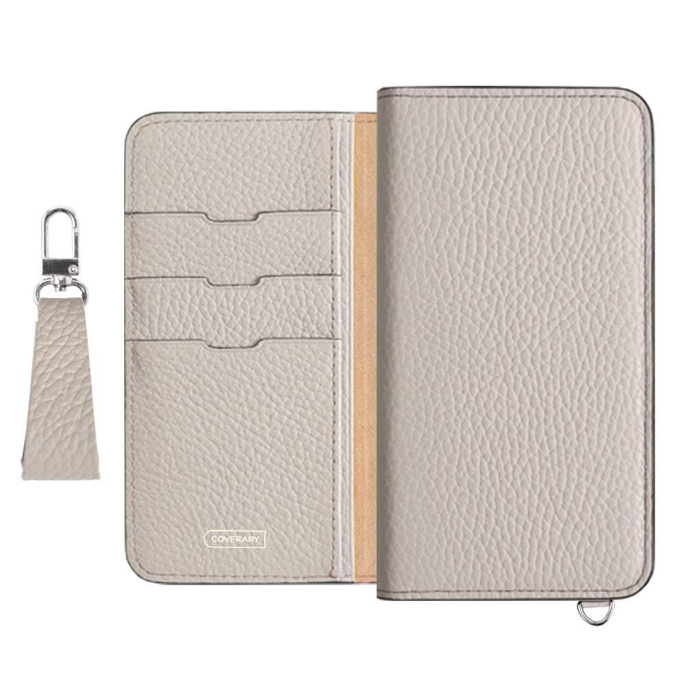 Genuine leather 32 colors Italian shrink leather with finger strap notebook-style case