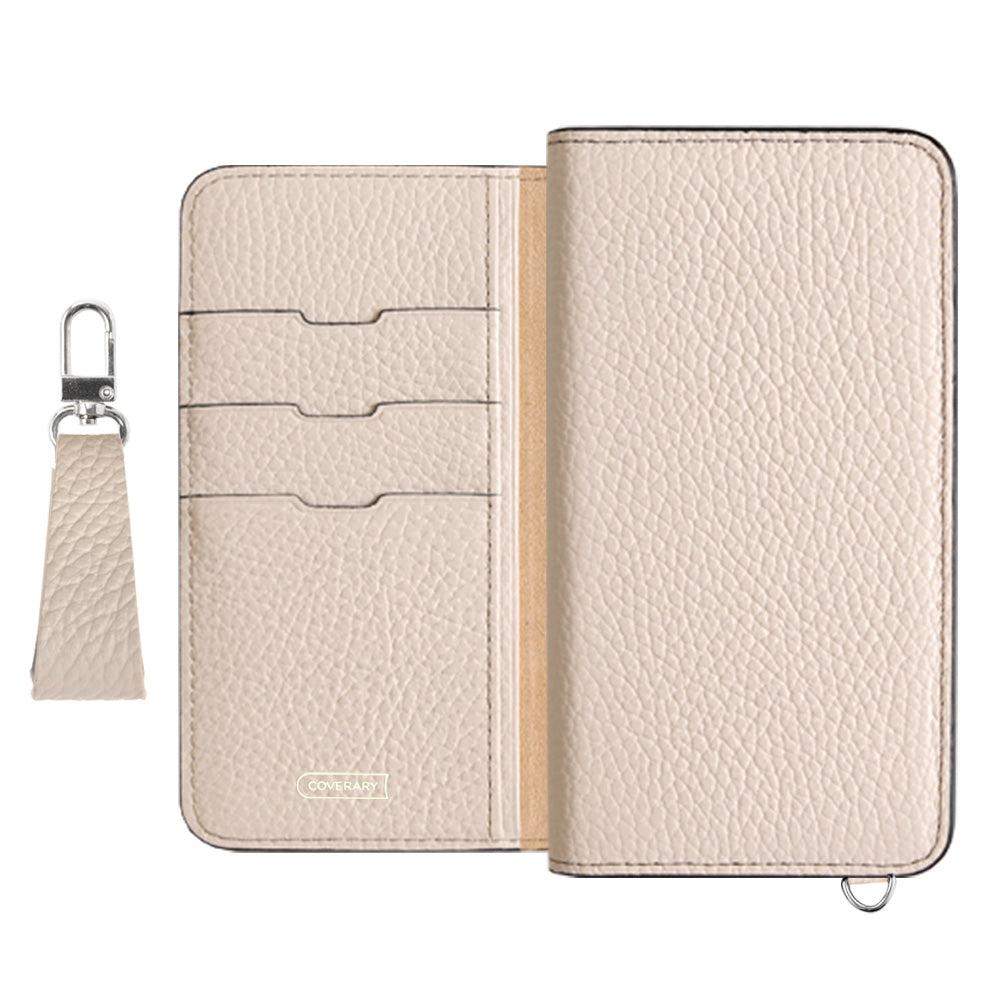 Genuine leather 32 colors Italian shrink leather with finger strap notebook-style case