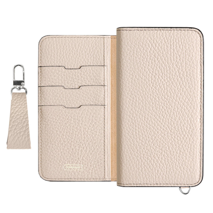 Genuine leather 32 colors Italian shrink leather with finger strap notebook-style case