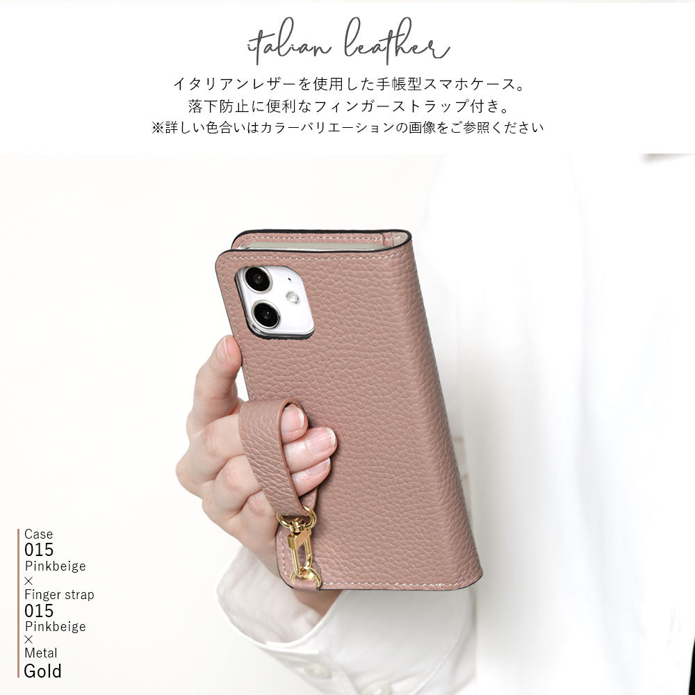 Étui portefeuille en cuir véritable italien grainé 32 couleurs avec sangle pour doigt pour la série Xperia