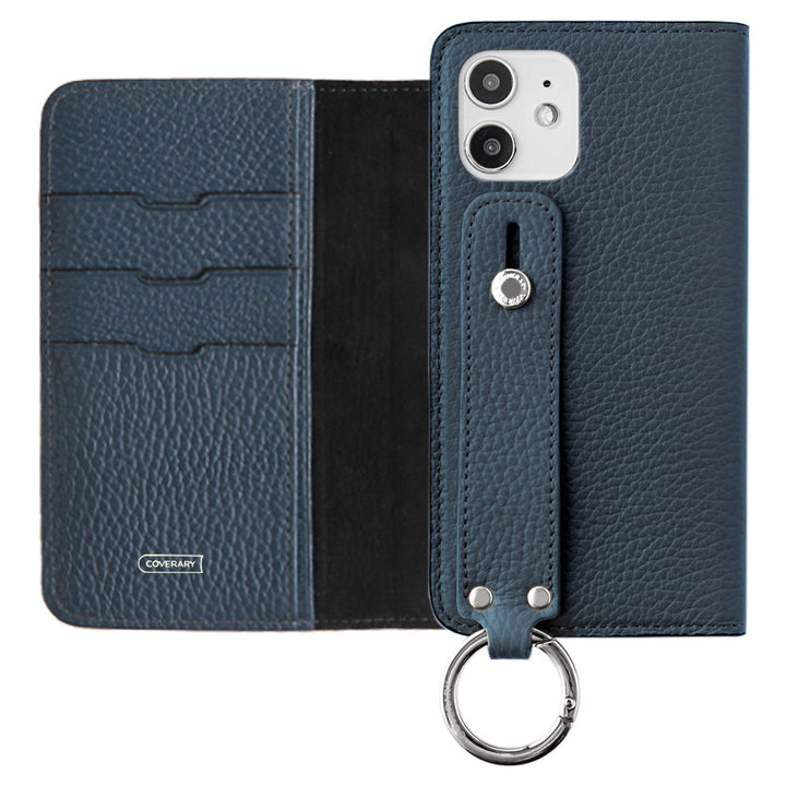 Genuine leather 32 colors Italian shrink leather with hand belt notebook-style case AQUOS series