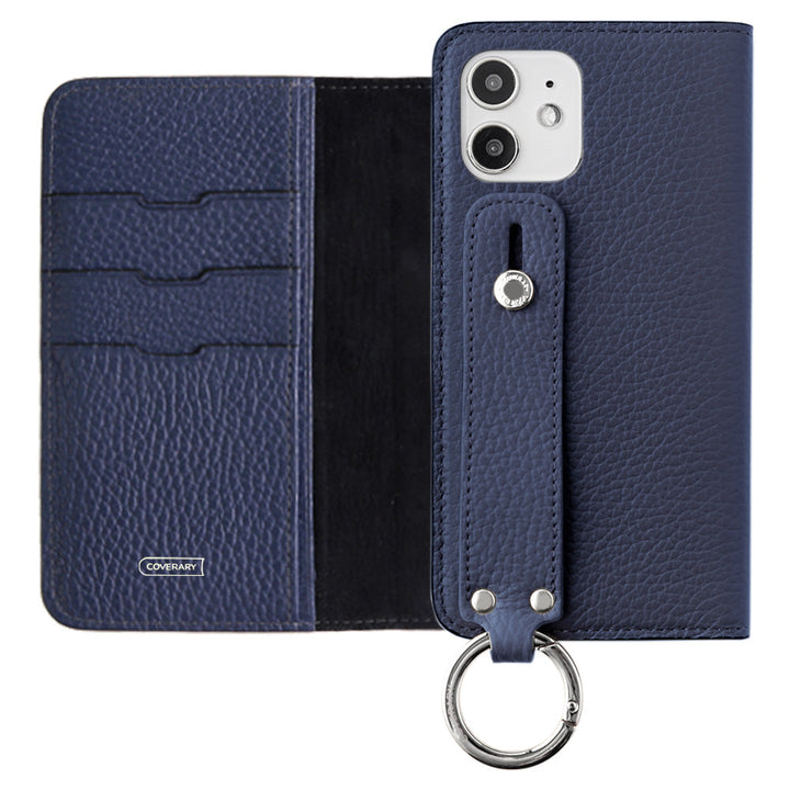 Genuine leather 32 colors Italian shrink leather with hand belt notebook-style case AQUOS series