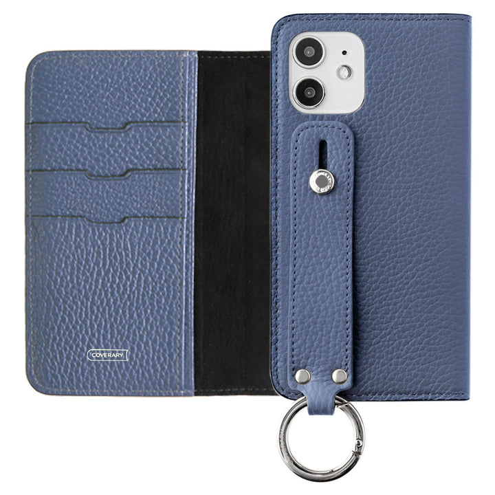 Genuine leather 32 colors Italian shrink leather with hand belt notebook-style case AQUOS series