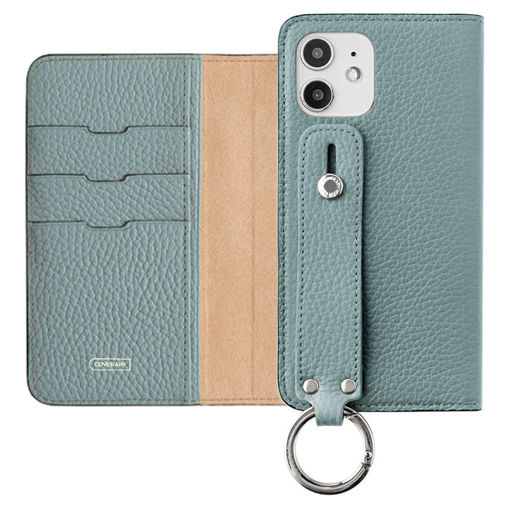 Genuine leather 32 colors Italian shrink leather with hand belt notebook-style case AQUOS series
