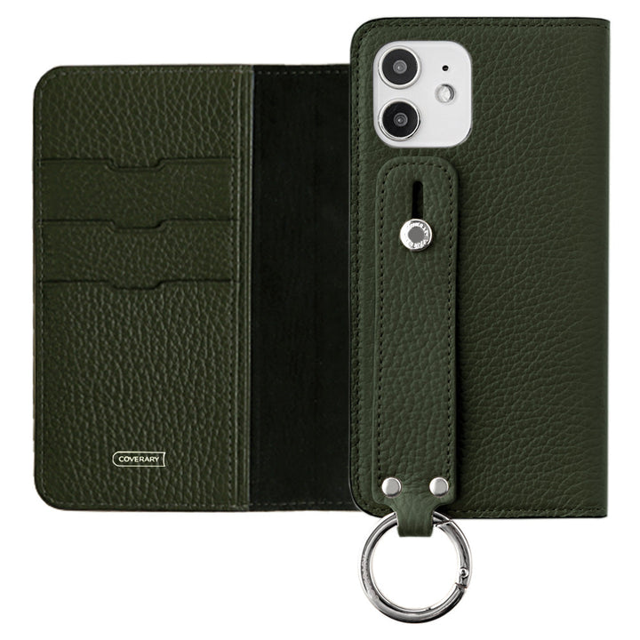 Genuine leather 32 colors Italian shrink leather with hand belt notebook-style case AQUOS series