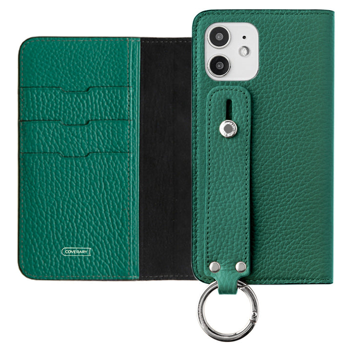 Genuine leather 32 colors Italian shrink leather with hand belt notebook-style case AQUOS series