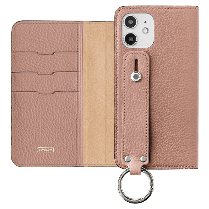 Genuine leather 32 colors Italian shrink leather with hand belt notebook-style case AQUOS series
