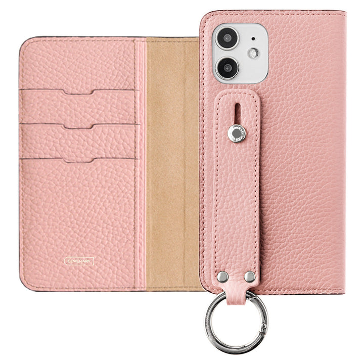 Genuine leather 32 colors Italian shrink leather with hand belt notebook-style case AQUOS series