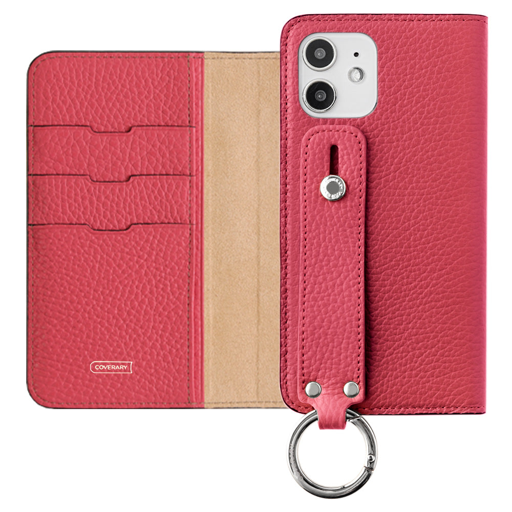 Genuine leather 32 colors Italian shrink leather with hand belt notebook-style case AQUOS series