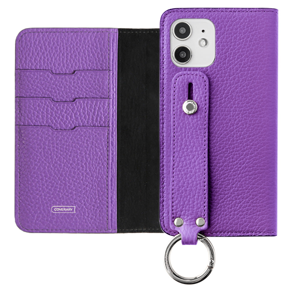 Genuine leather 32 colors Italian shrink leather with hand belt notebook-style case AQUOS series