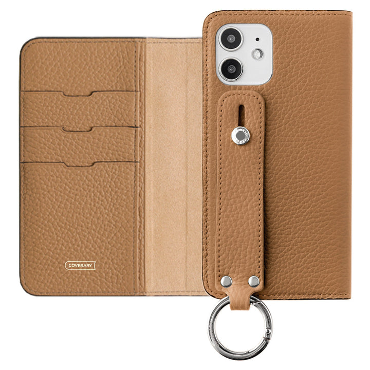 Genuine leather 32 colors Italian shrink leather with hand belt notebook-style case AQUOS series