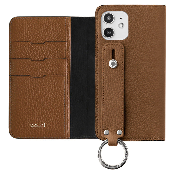 Genuine leather 32 colors Italian shrink leather with hand belt notebook-style case AQUOS series