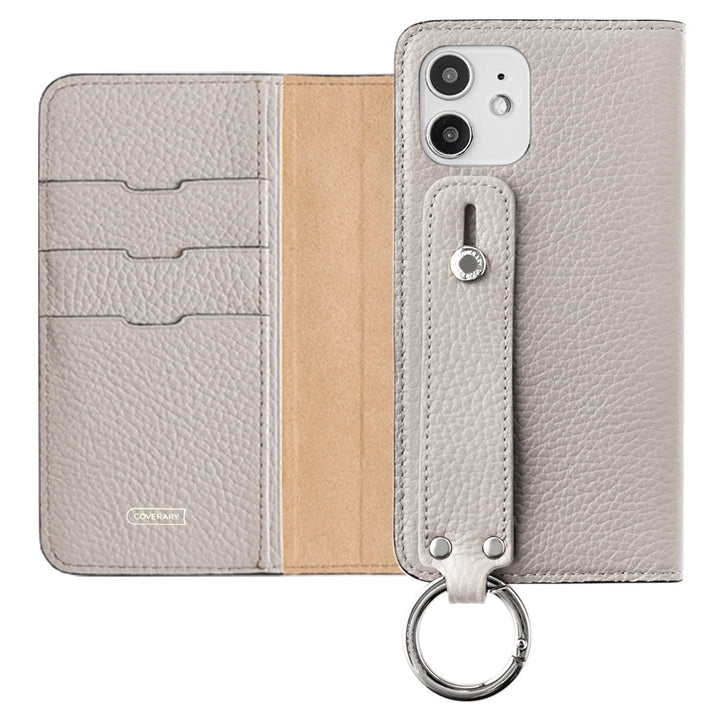 Genuine leather 32 colors Italian shrink leather with hand belt notebook-style case AQUOS series