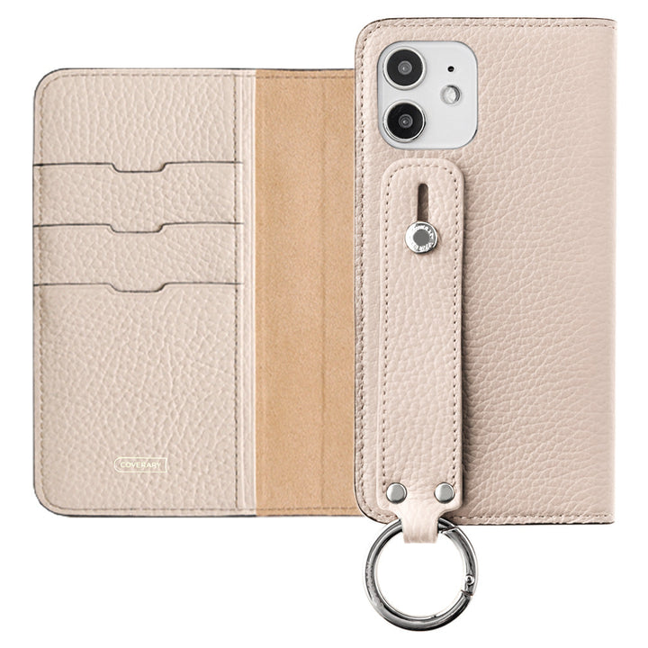 Genuine leather 32 colors Italian shrink leather with hand belt notebook-style case AQUOS series