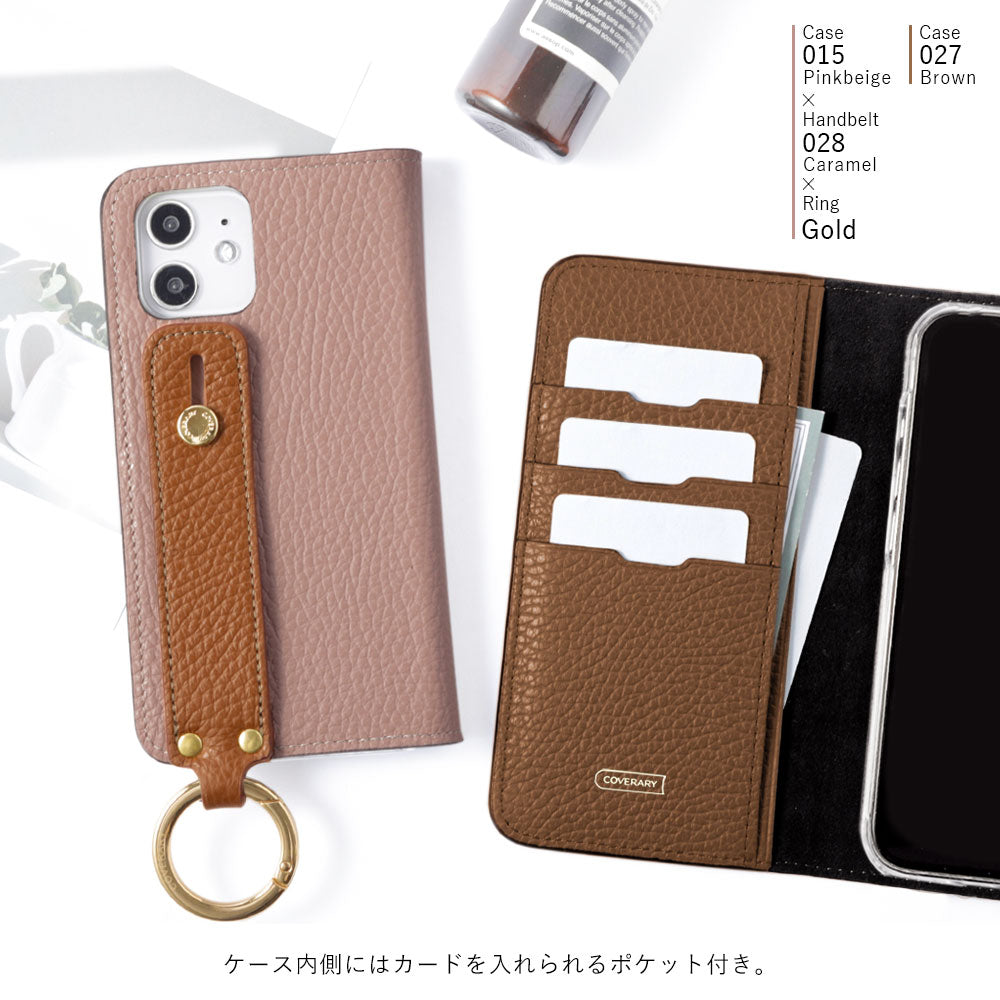 Genuine leather 32 colors Italian shrink leather with hand belt notebook-style case AQUOS series