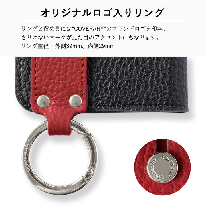 Genuine leather 32 colors Italian shrink leather with hand belt notebook-style case AQUOS series