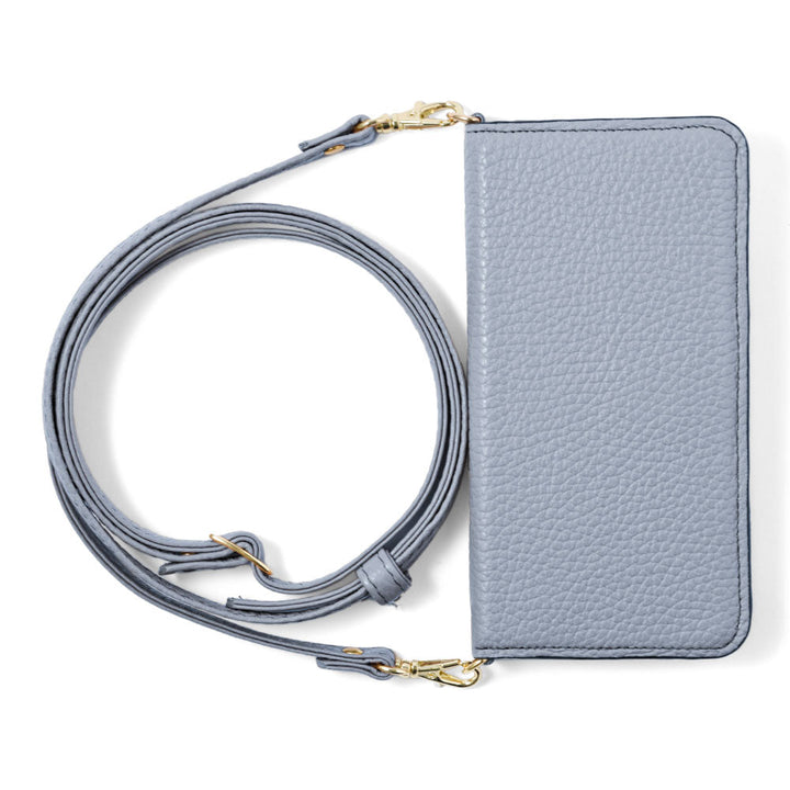 本革 32色 イタリアンシュリンクレザー ショルダーストラップ付き 手帳型ケース iPhoneシリーズ