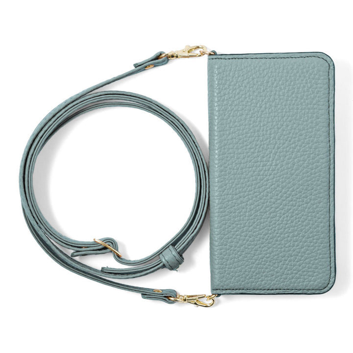 本革 32色 イタリアンシュリンクレザー ショルダーストラップ付き 手帳型ケース iPhoneシリーズ