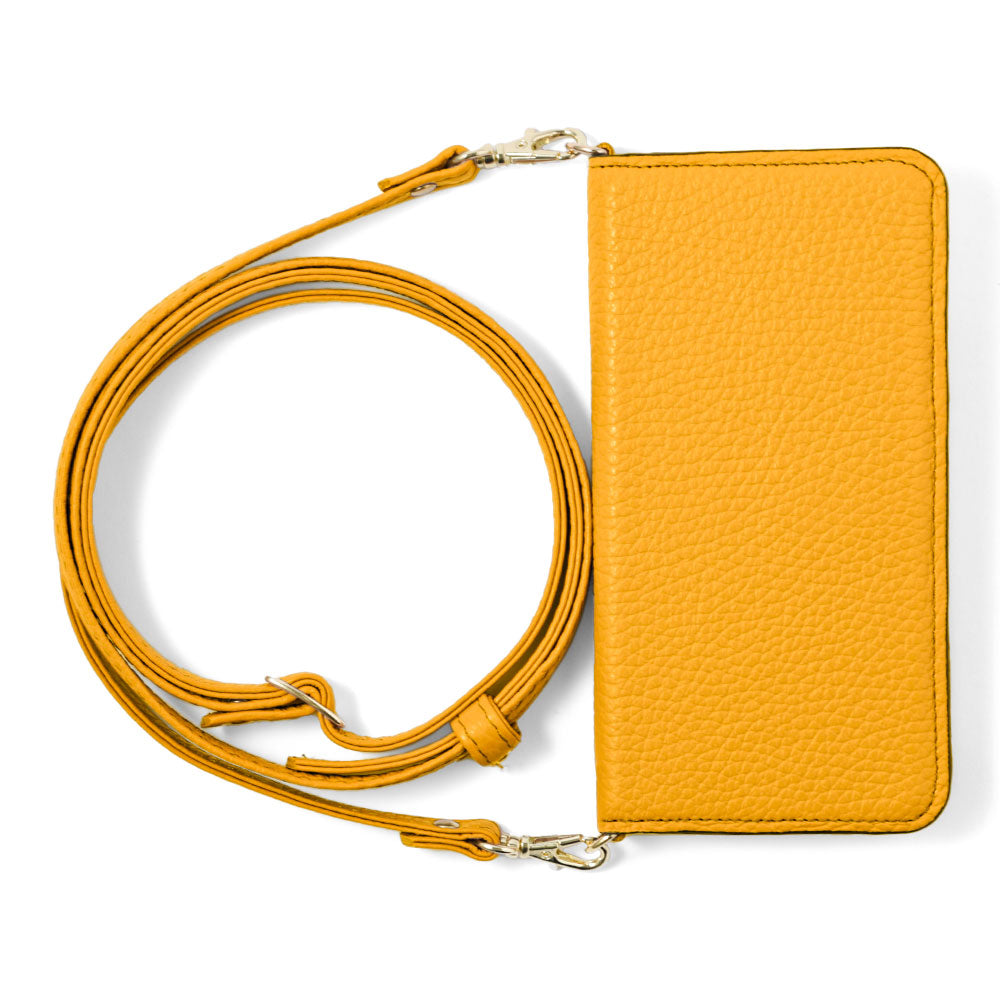 本革 32色 イタリアンシュリンクレザー ショルダーストラップ付き 手帳型ケース iPhoneシリーズ