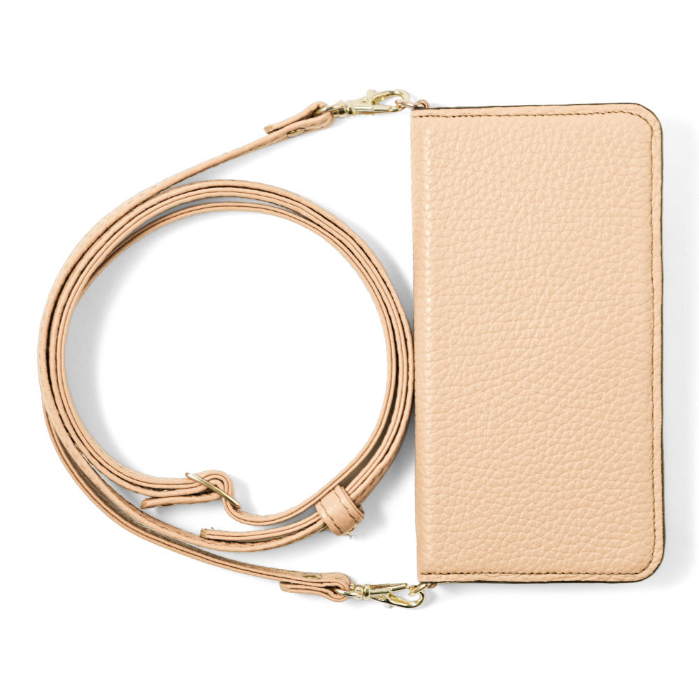 本革 32色 イタリアンシュリンクレザー ショルダーストラップ付き 手帳型ケース AQUOSシリーズ