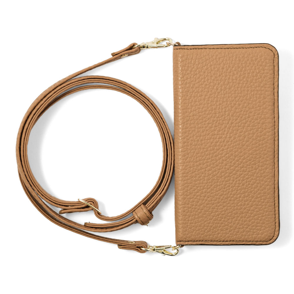 本革 32色 イタリアンシュリンクレザー ショルダーストラップ付き 手帳型ケース iPhoneシリーズ