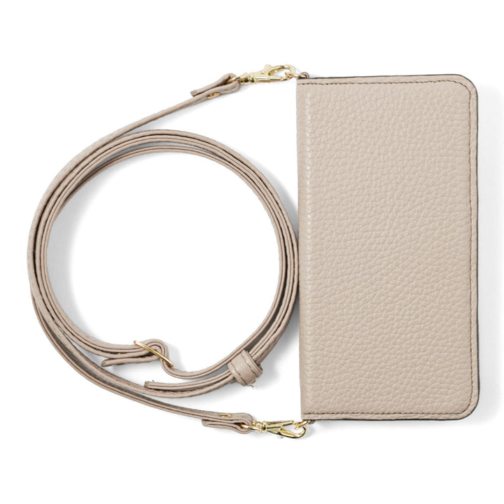 本革 32色 イタリアンシュリンクレザー ショルダーストラップ付き 手帳型ケース AQUOSシリーズ