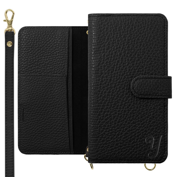 Genuine leather Italian shrink leather Initial with shoulder strap Stand function Notebook type case (with belt) Google Pixel series