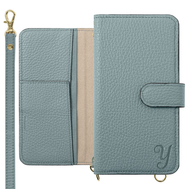 Genuine leather Italian shrink leather Initial with shoulder strap Stand function Notebook type case (with belt) Google Pixel series