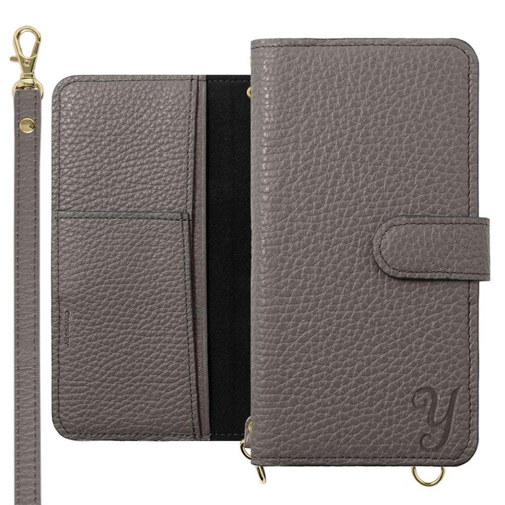 Genuine leather Italian shrink leather Initial with shoulder strap Stand function Notebook type case (with belt) Google Pixel series