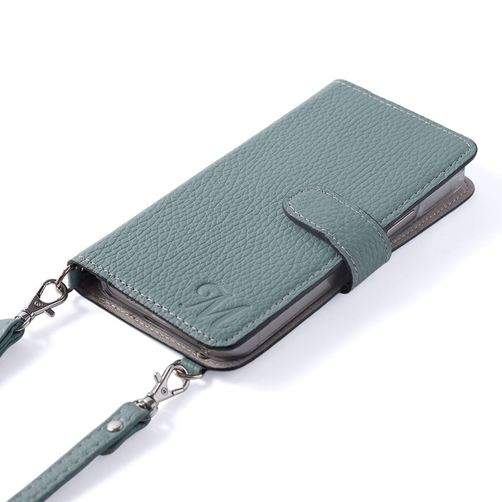 Genuine leather Italian shrink leather Initial with shoulder strap Stand function Notebook type case (with belt) Google Pixel series