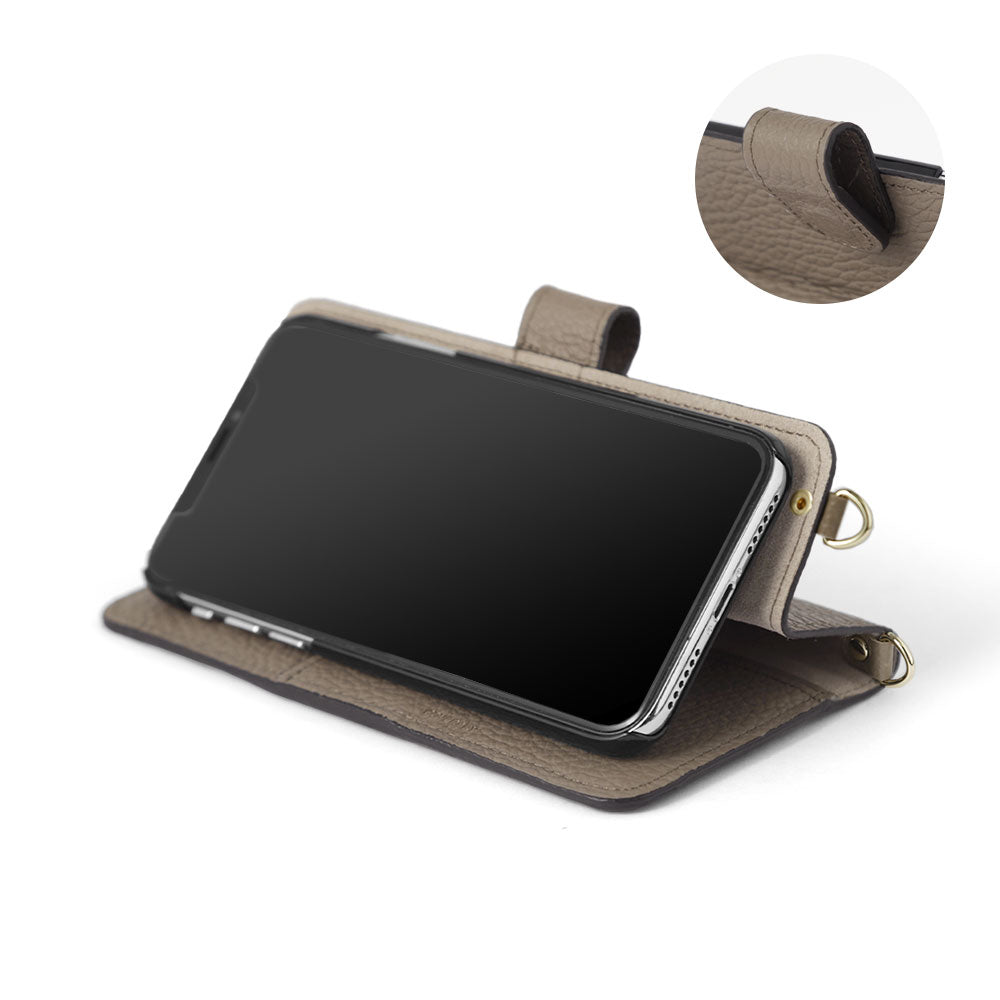 Genuine leather Italian shrink leather Initial with shoulder strap Stand function Notebook type case (with belt) Google Pixel series