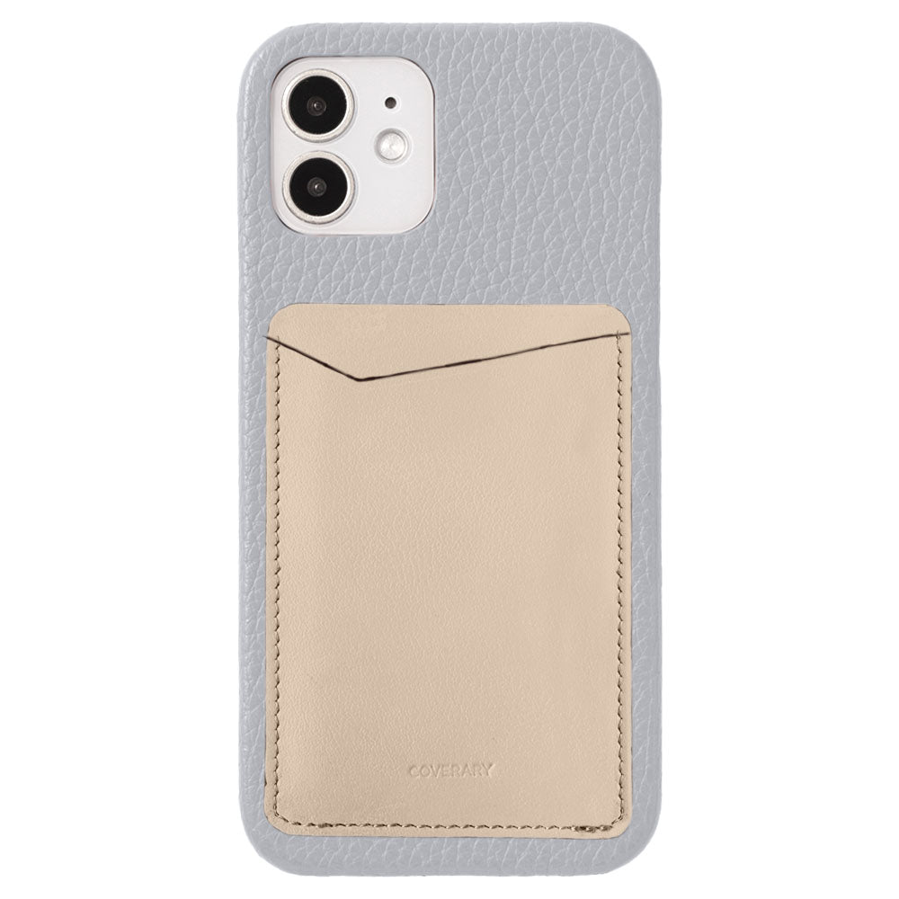Cuir véritable 32 couleurs Cuir italien grainé avec pochettes pour cartes verticales et horizontales Coque arrière pour série iPhone