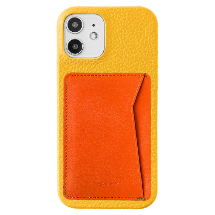 本革 32色 イタリアンシュリンクレザー 縦・横選べるカードポケット付き 背面ケース iPhoneシリーズ