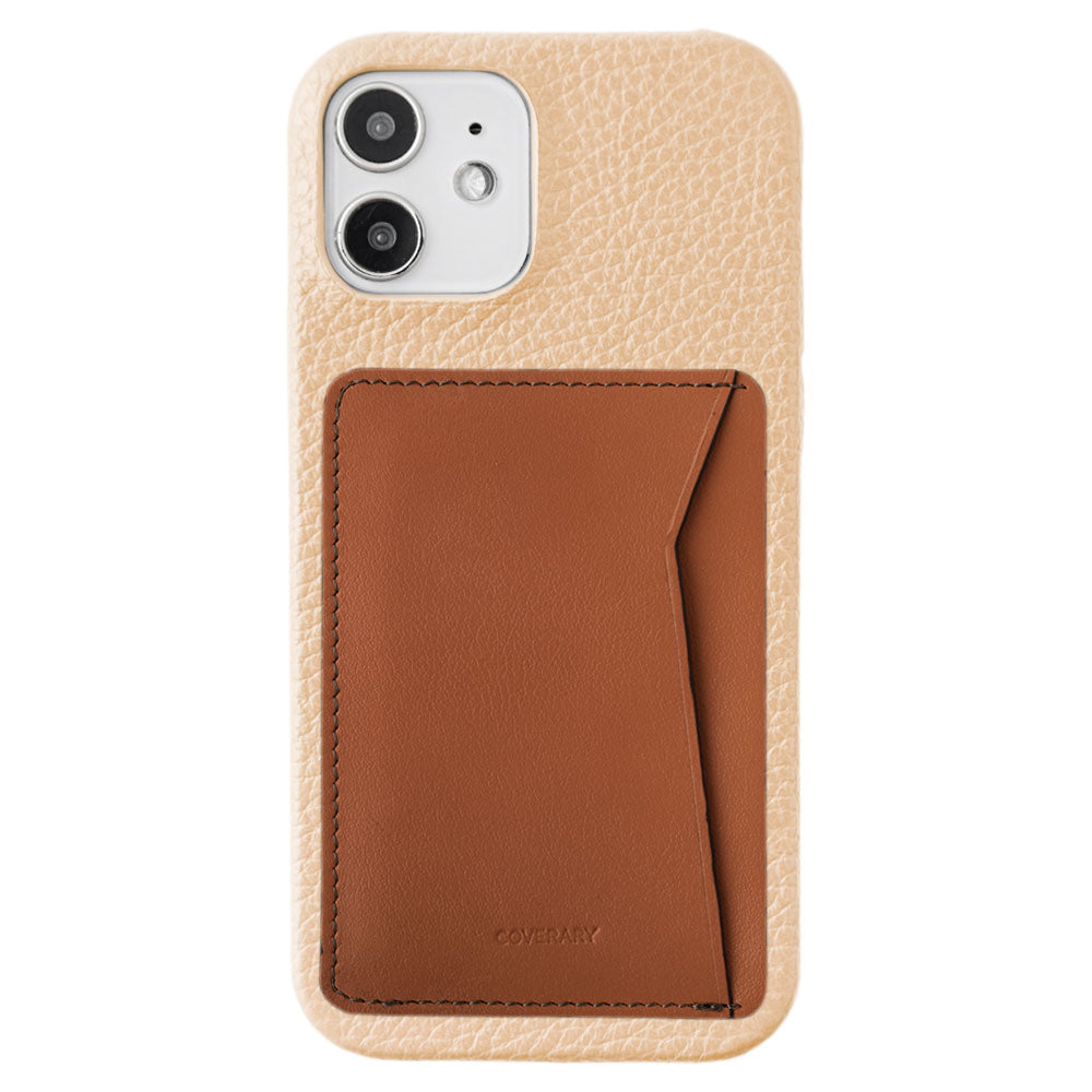 本革 32色 イタリアンシュリンクレザー 縦・横選べるカードポケット付き 背面ケース iPhoneシリーズ