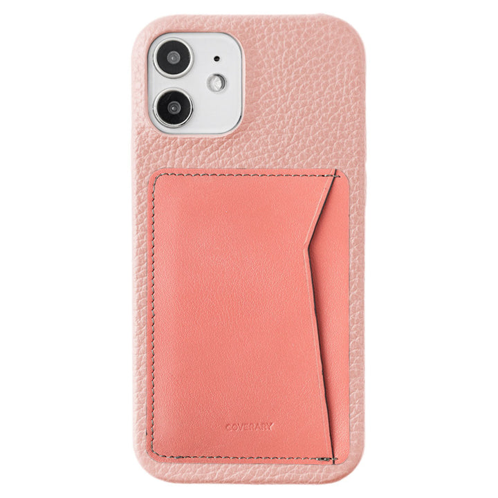 本革 32色 イタリアンシュリンクレザー 縦・横選べるカードポケット付き 背面ケース iPhoneシリーズ