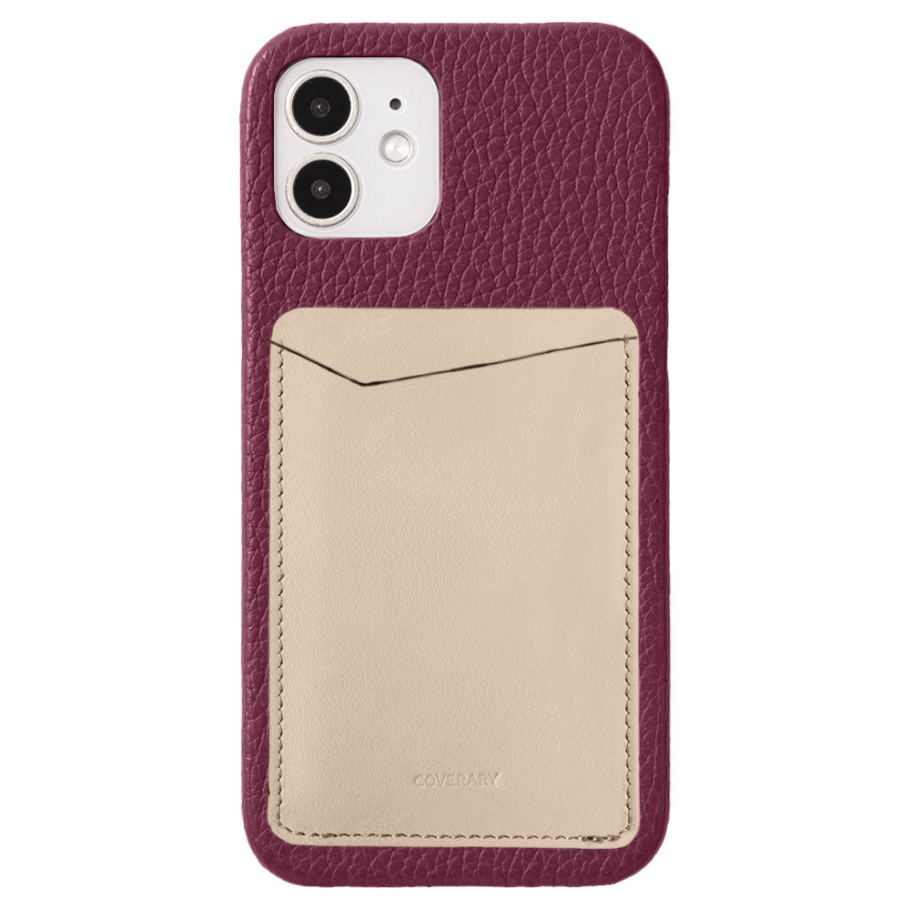 Genuine leather 32 colors Italian shrink leather with vertical/horizontal selectable card pockets back case AQUOS series