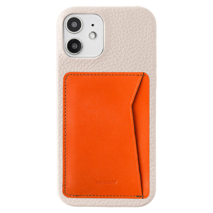 本革 32色 イタリアンシュリンクレザー 縦・横選べるカードポケット付き 背面ケース iPhoneシリーズ