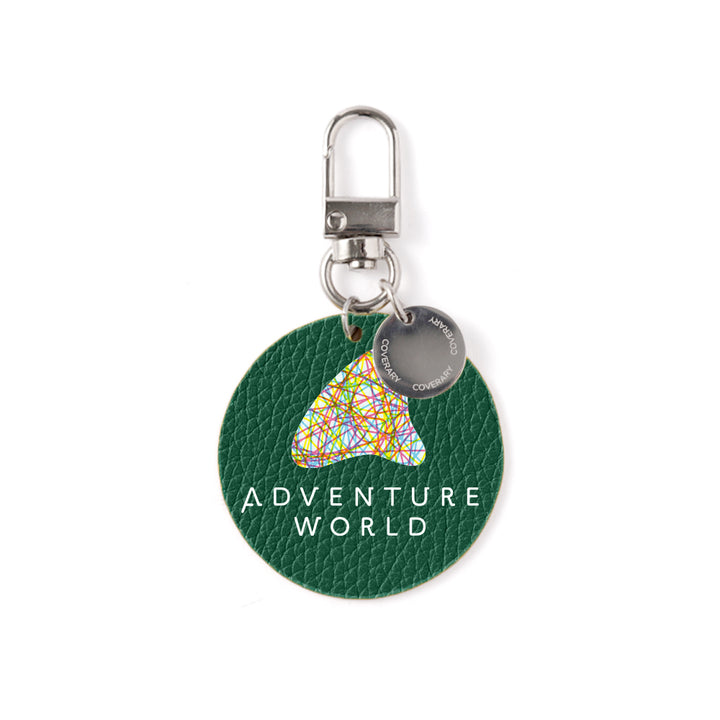 Adventure World × COVERARY Charm en cuir véritable italien à effet shrunk