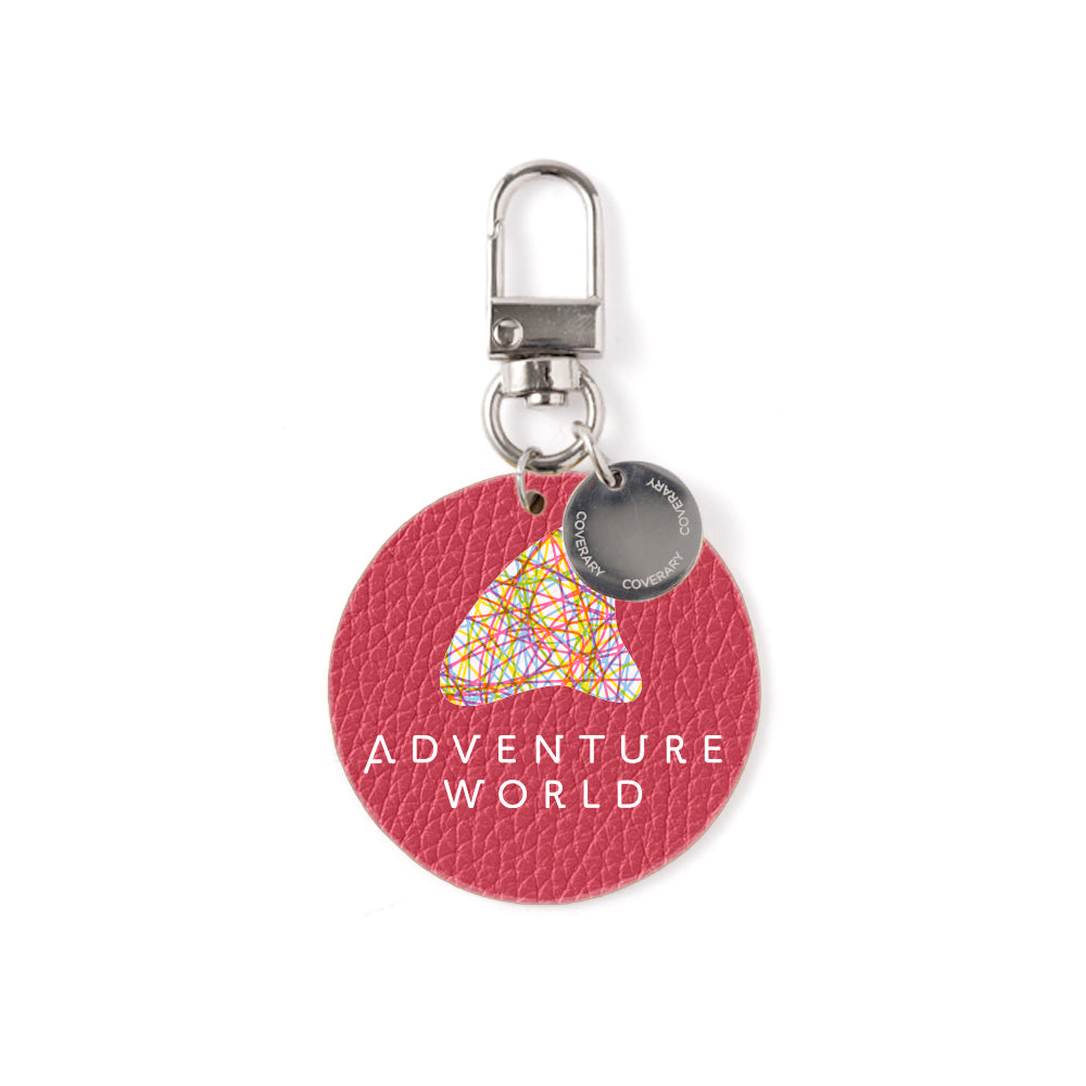 Adventure World × COVERARY Charm en cuir véritable italien à effet shrunk