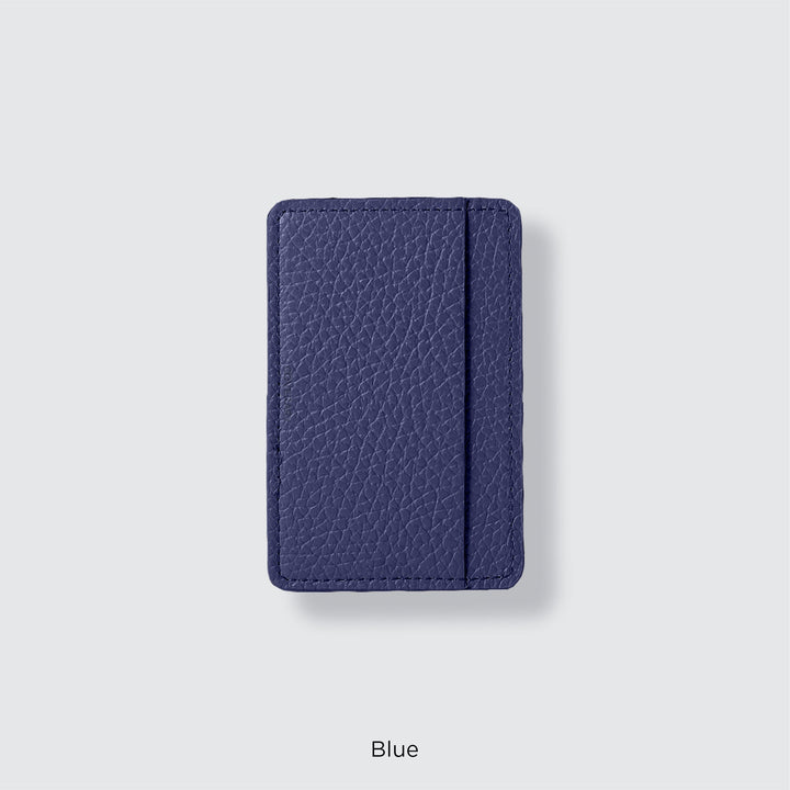 Pochette porte-cartes en cuir véritable compatible MagSafe, 32 couleurs, cuir italien grainé