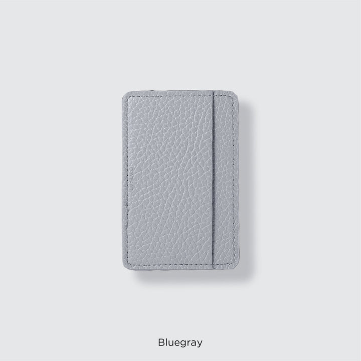Pochette porte-cartes en cuir véritable compatible MagSafe, 32 couleurs, cuir italien grainé