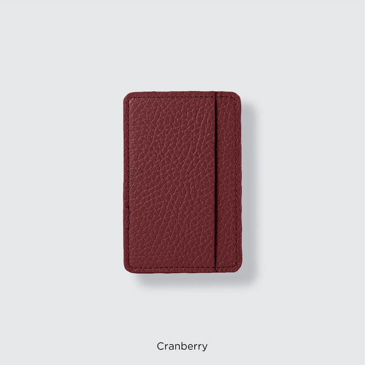 Pochette porte-cartes en cuir véritable compatible MagSafe, 32 couleurs, cuir italien grainé