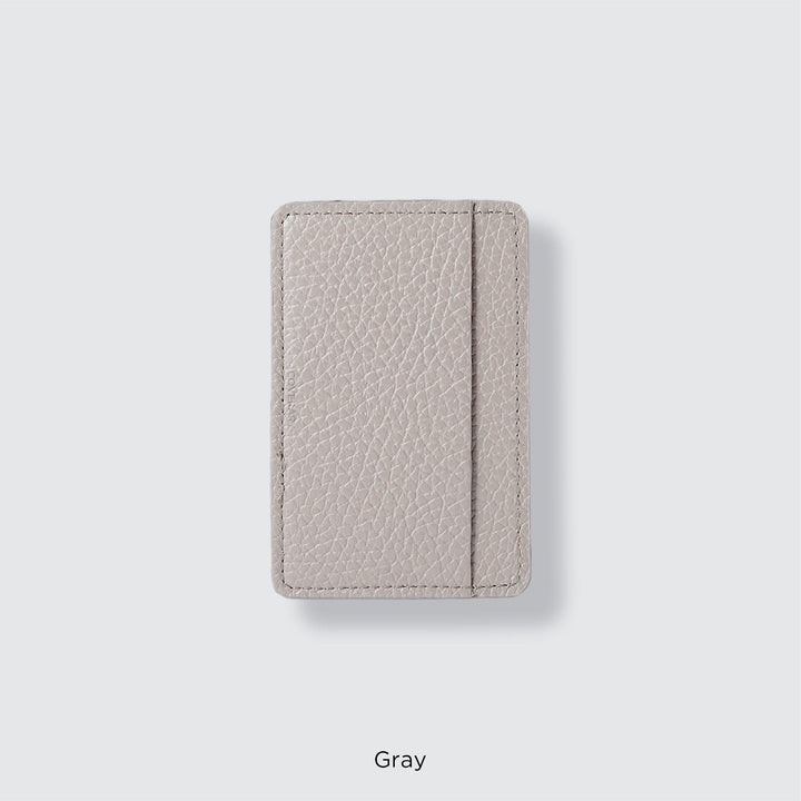 Pochette porte-cartes en cuir véritable compatible MagSafe, 32 couleurs, cuir italien grainé