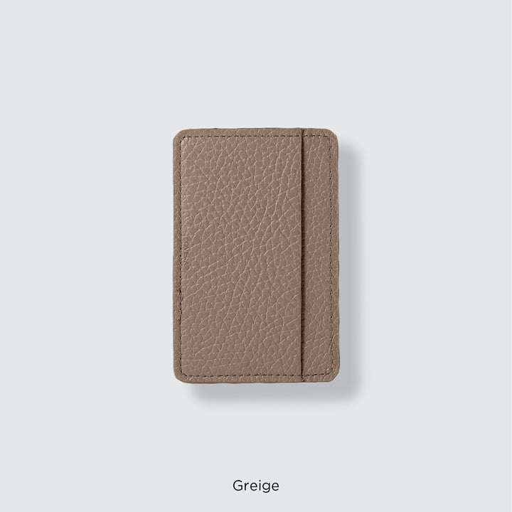 Pochette porte-cartes en cuir véritable compatible MagSafe, 32 couleurs, cuir italien grainé