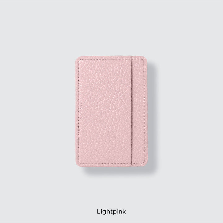 Pochette porte-cartes en cuir véritable compatible MagSafe, 32 couleurs, cuir italien grainé