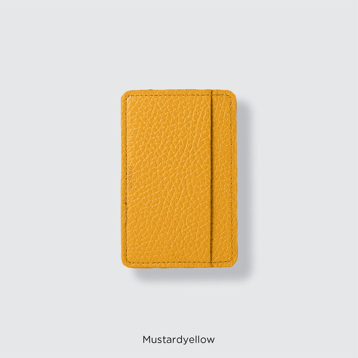 Pochette porte-cartes en cuir véritable compatible MagSafe, 32 couleurs, cuir italien grainé