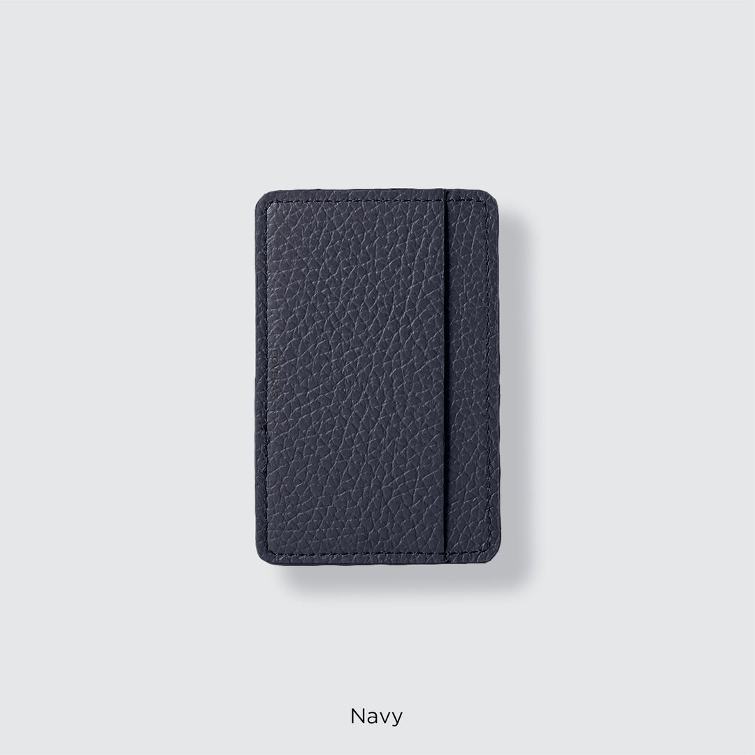 Pochette porte-cartes en cuir véritable compatible MagSafe, 32 couleurs, cuir italien grainé